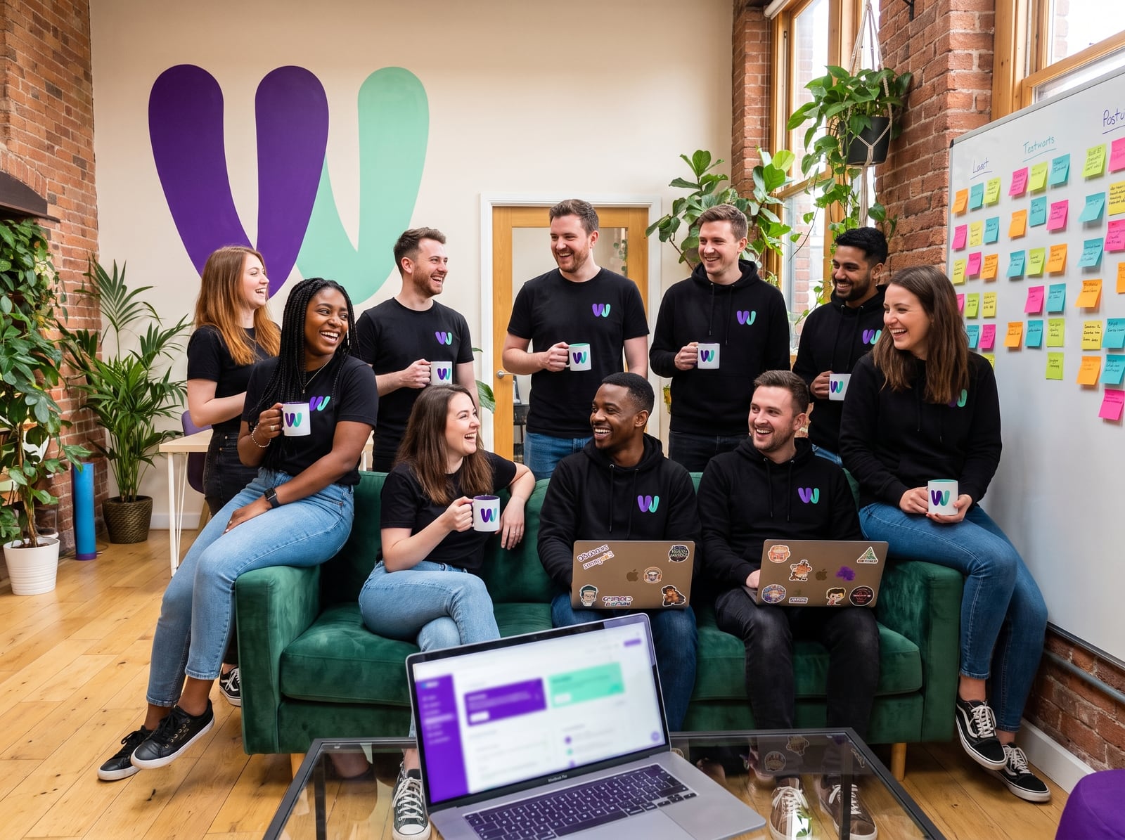 L'équipe Wizz You réunie au bureau de Toulouse