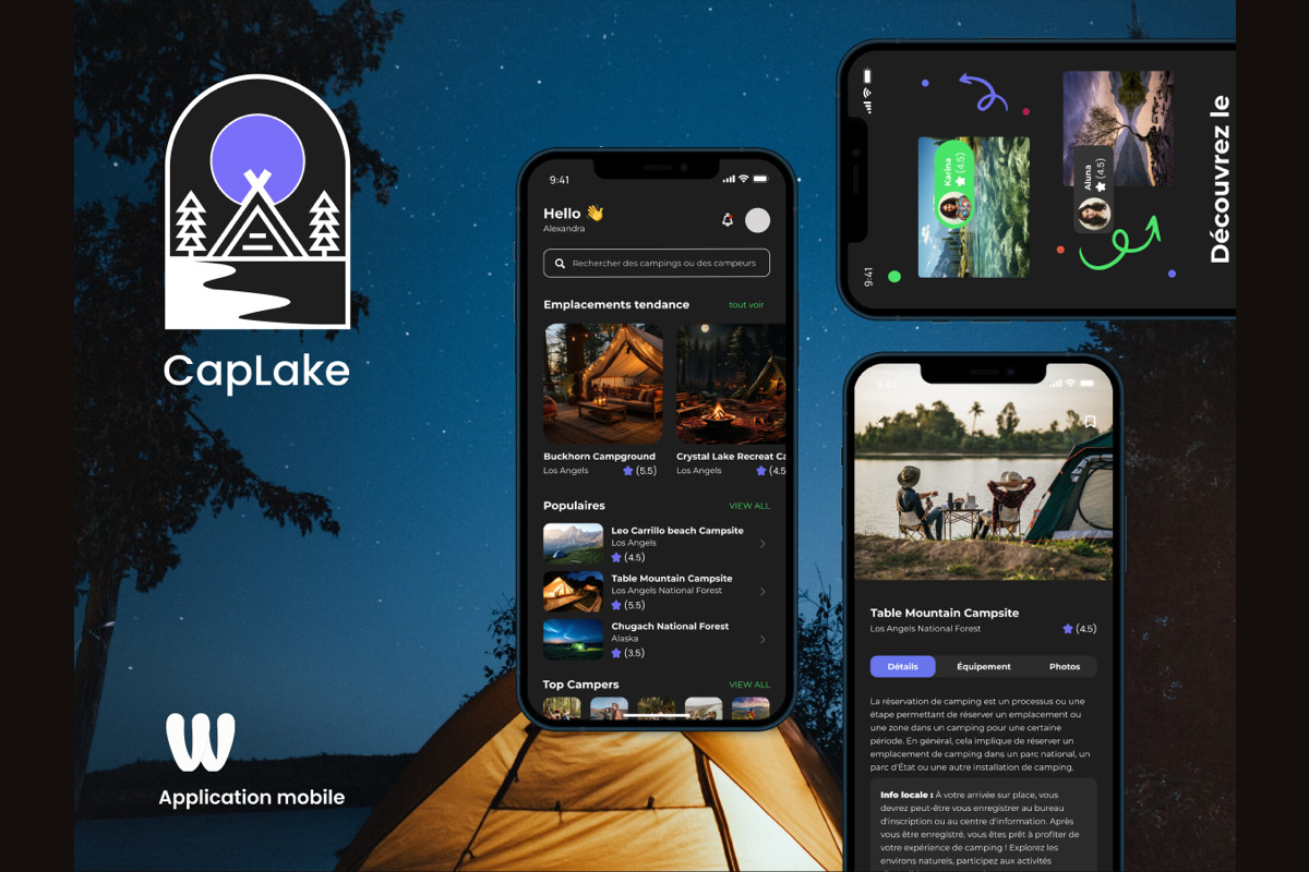 CapLake — Vos vacances en un clic — projet Développement Web réalisé par Wizz You