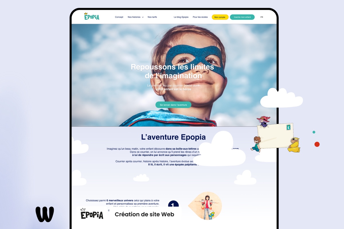 Epopia — Histoires personnalisées pour enfants — projet Développement Web réalisé par Wizz You