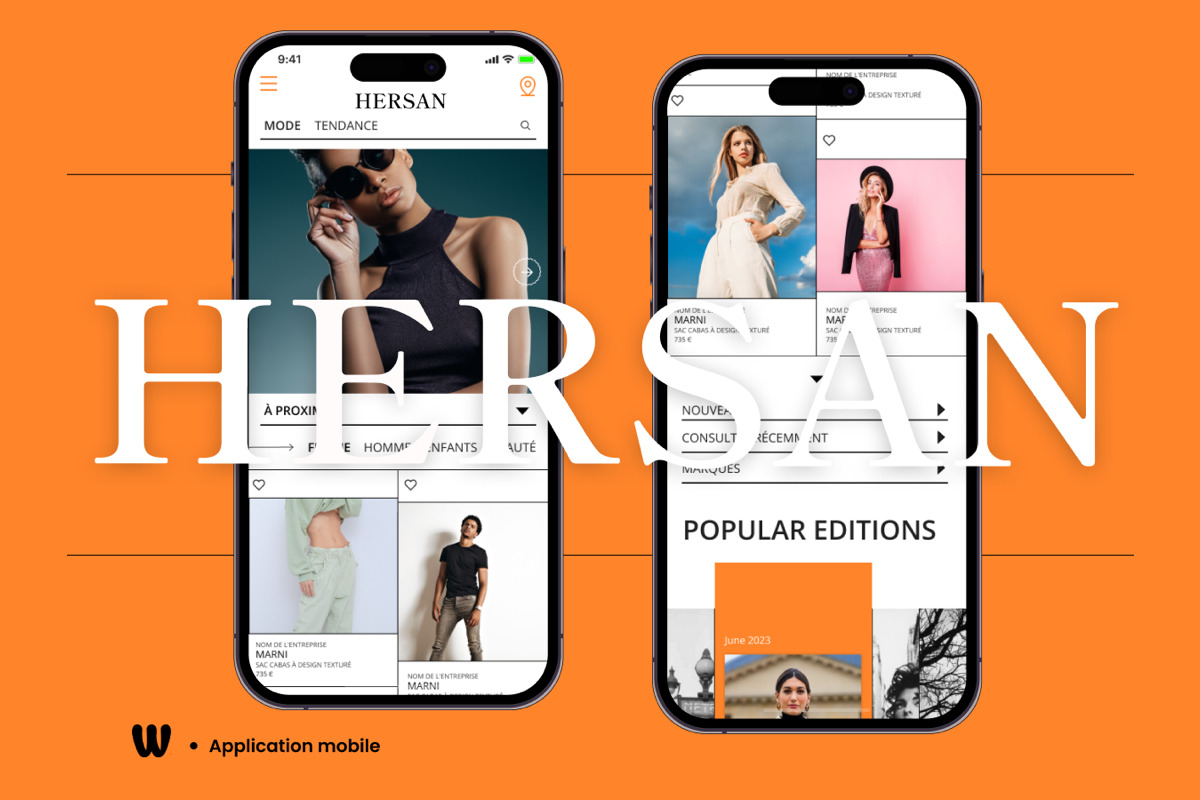 Hersan — Application mobile de mode — projet Développement Web réalisé par Wizz You