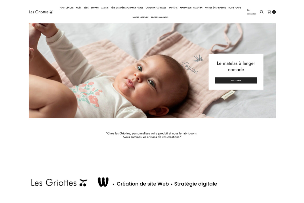 Les Griottes — Créateur de cadeaux personnalisés — projet Développement Web réalisé par Wizz You