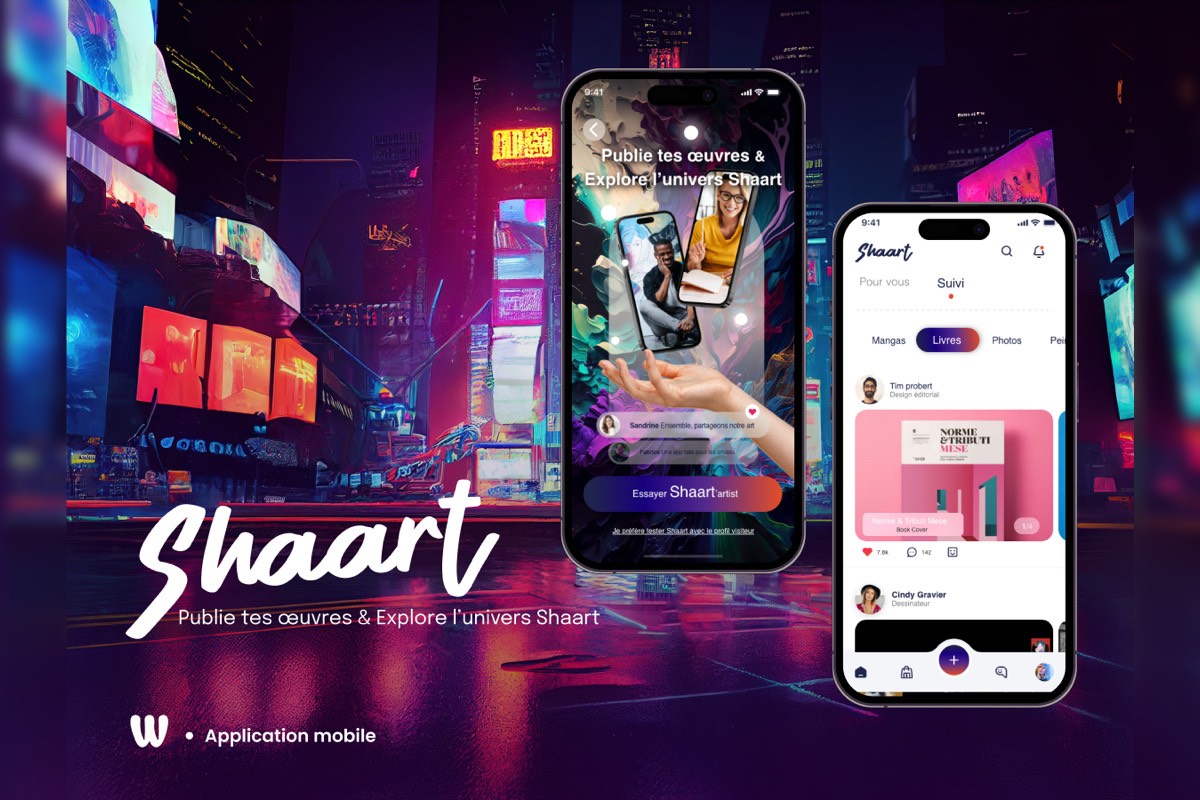 Shaart — Le réseau social de l'art — projet Développement Web réalisé par Wizz You