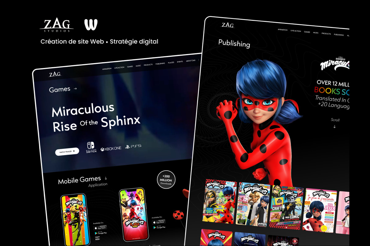 ZAG Studios — projet Développement Web réalisé par Wizz You