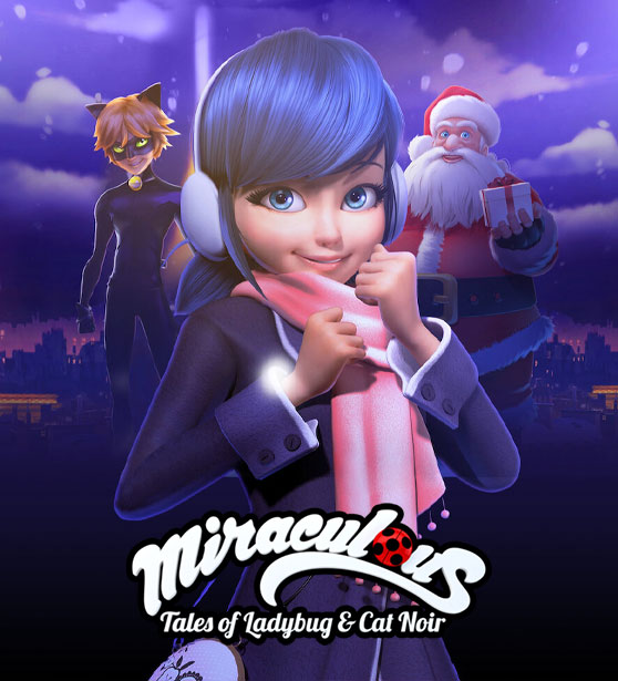 Design hivernal sur le site Miraculous Ladybug