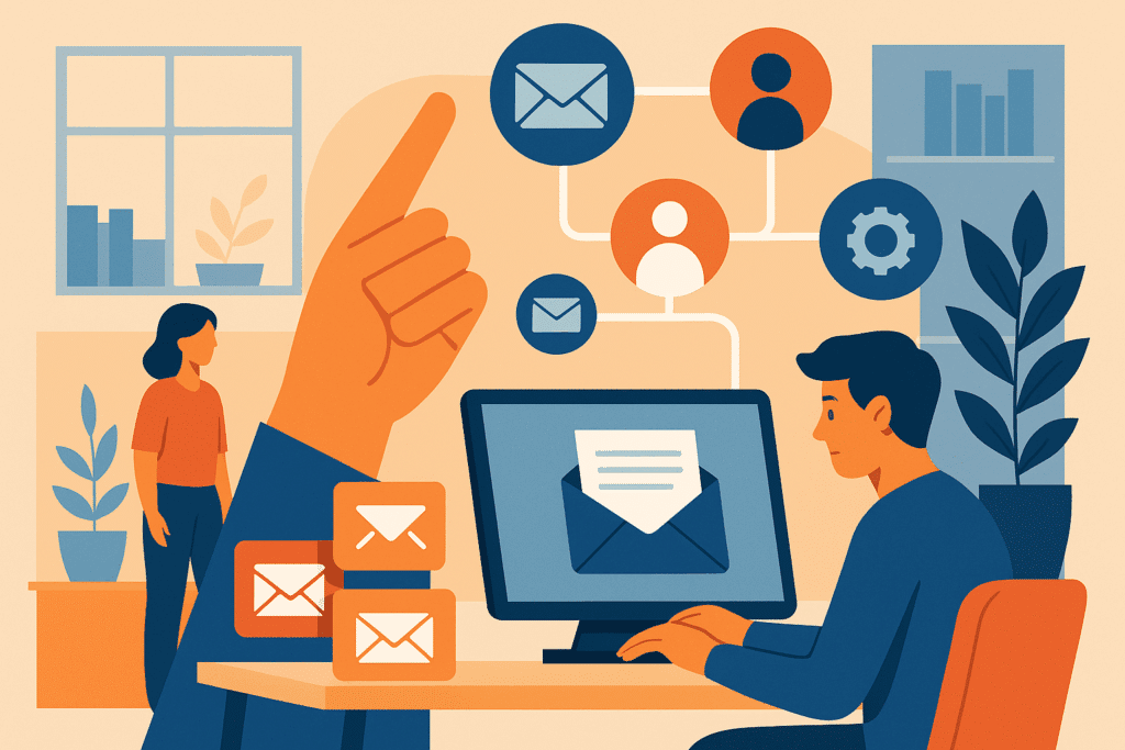 Illustration sur le thème : automatisation emails