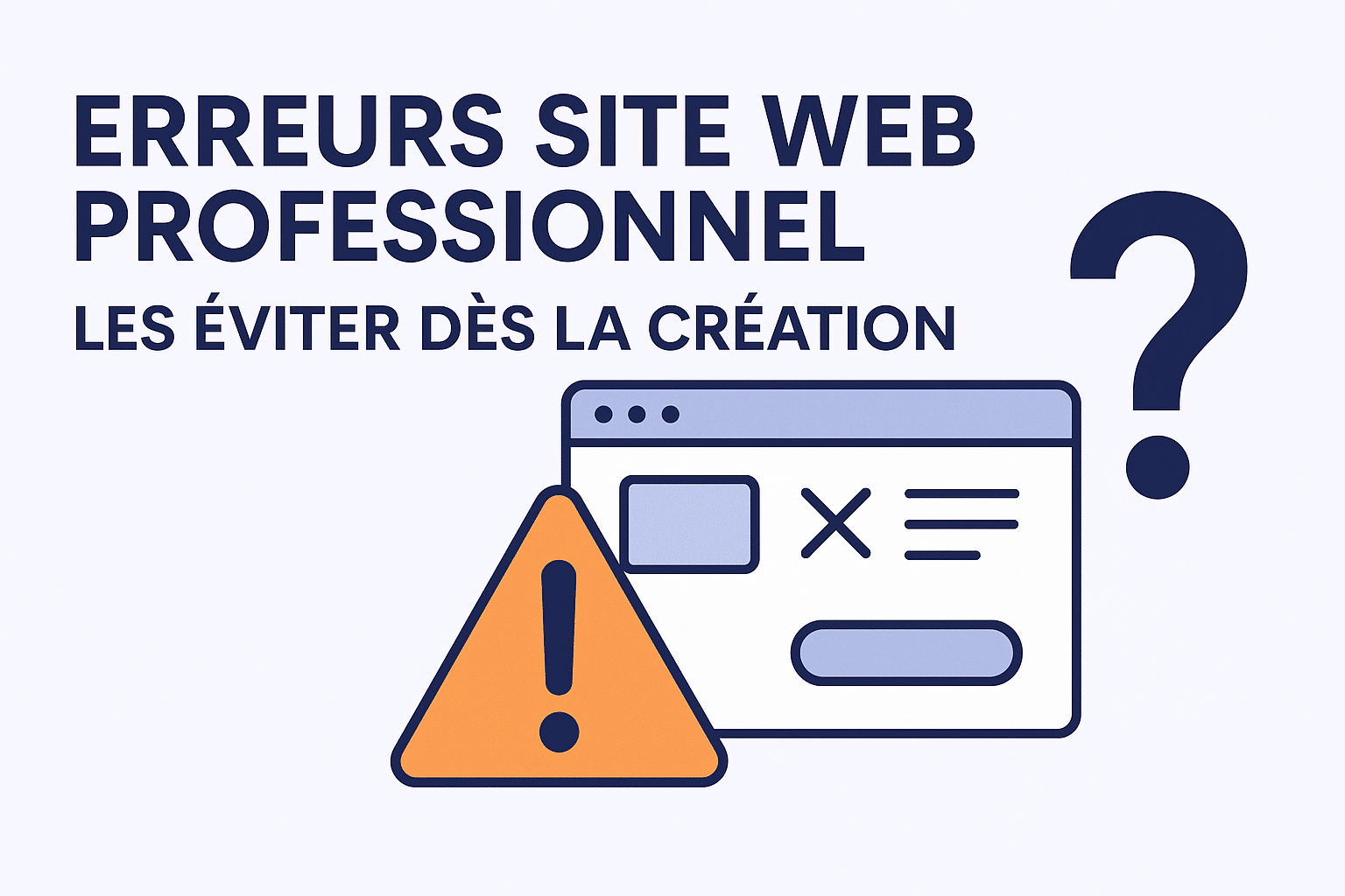 Illustration des erreurs à éviter lors de la création d’un site web professionnel