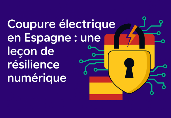 Illustration d’une entreprise impactée par une coupure de courant, soulignant l’importance de la résilience digitale