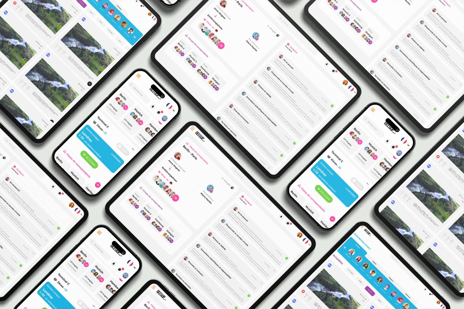Aperçu du site web Beegup sur mobile et tablette – plateforme éducative responsive