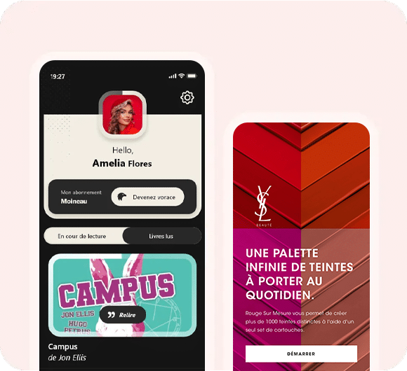 Interface d’application développée par notre agence web à Toulouse