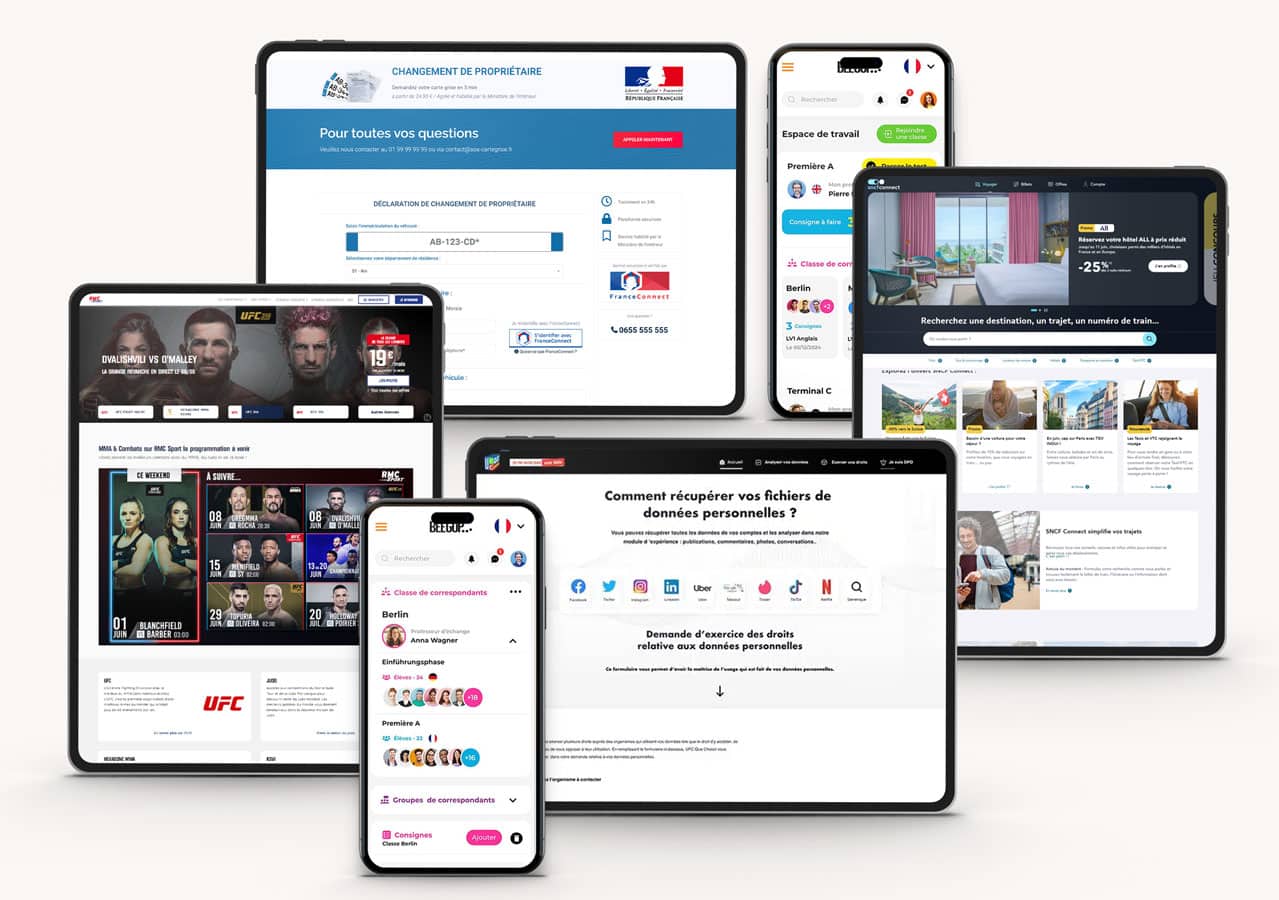 Exemples de projets web réalisés par notre agence web experte en développement sur mesure