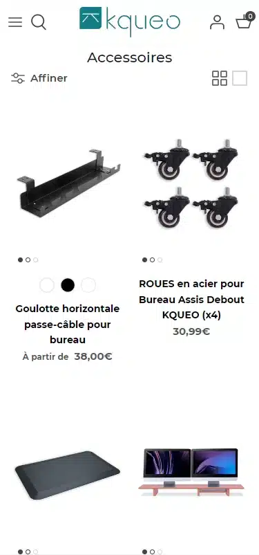Catégorie accessoires ergonomiques – site e-commerce ergonomique Kqueo
