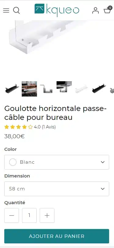 Goulotte passe-câble pour bureau – site e-commerce ergonomique Kqueo