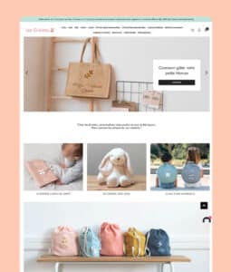 Site e-commerce Les Griottes – page d’accueil